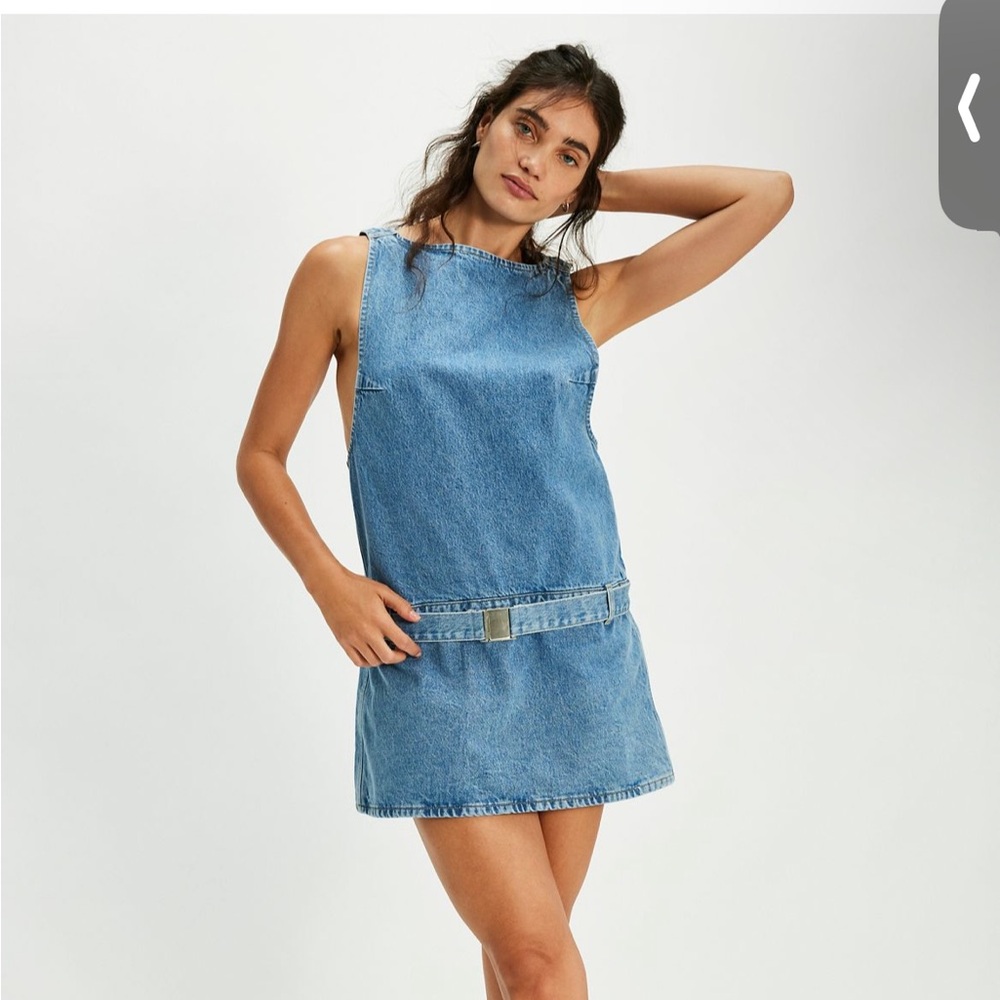 SER.O.YA Georgia Mini Denim Dress NWT